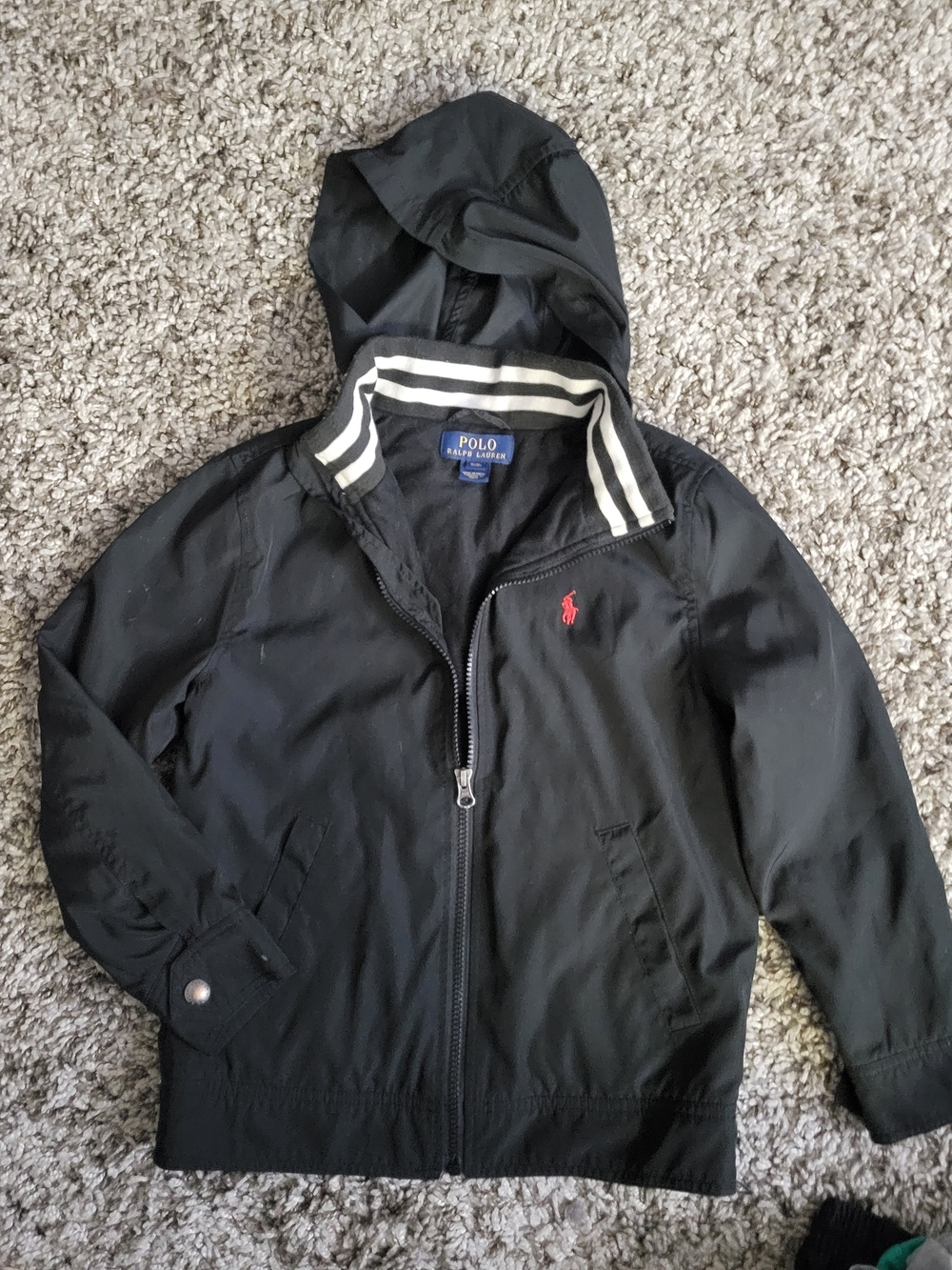 Polo by Ralph Lauren Black Hooded Jacket S 8
